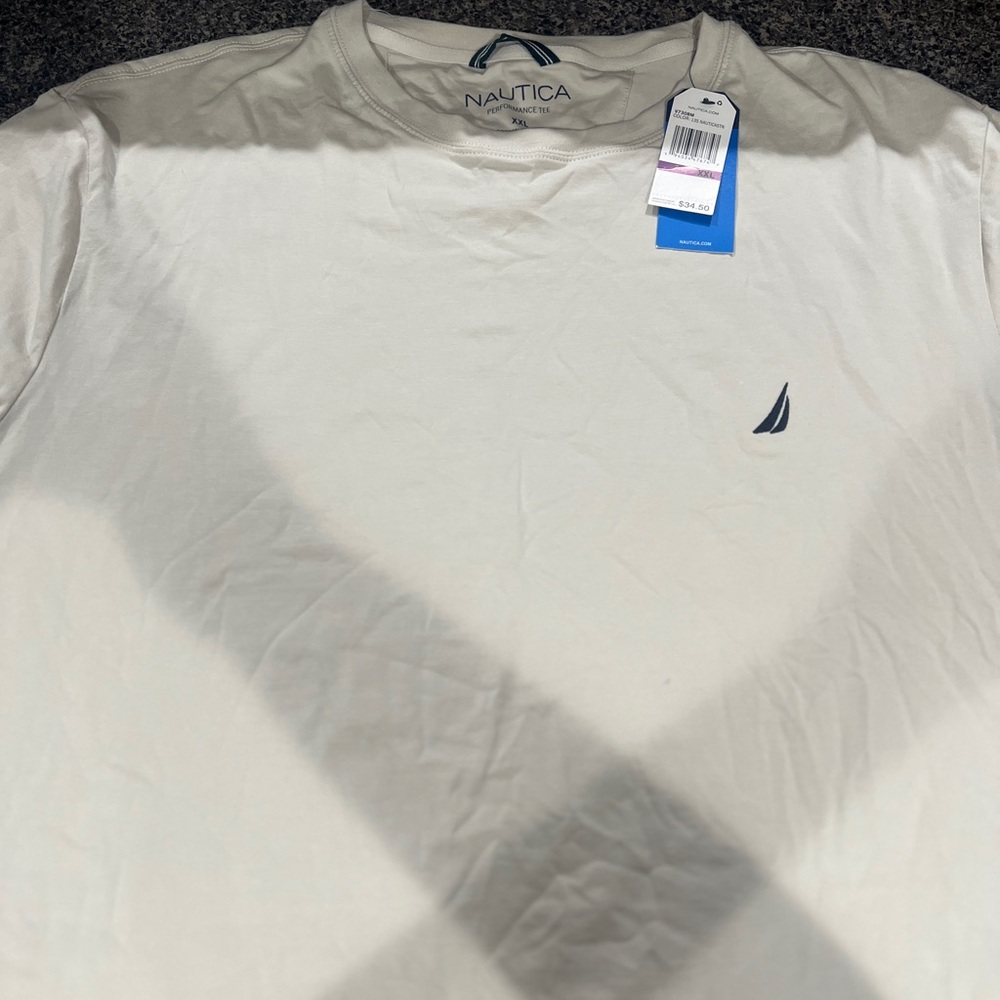 Nautica Men's Short Sleeve Tee in Cream